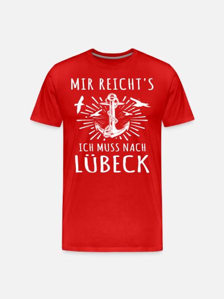 Lübeck - Männer Premium Bio T-Shirt - Rot