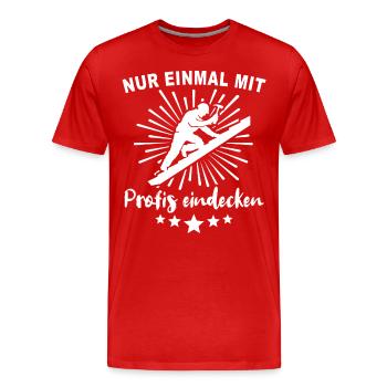 Dachdecker Sprüche Dachdecken - Männer Premium Bio T-Shirt - Rot - Vorne - Damien (186cm)