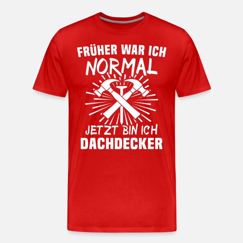 Dachdecker - Männer Premium Bio T-Shirt - Rot