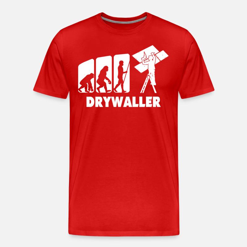 Trockenbauer - Männer Premium Bio T-Shirt - Rot