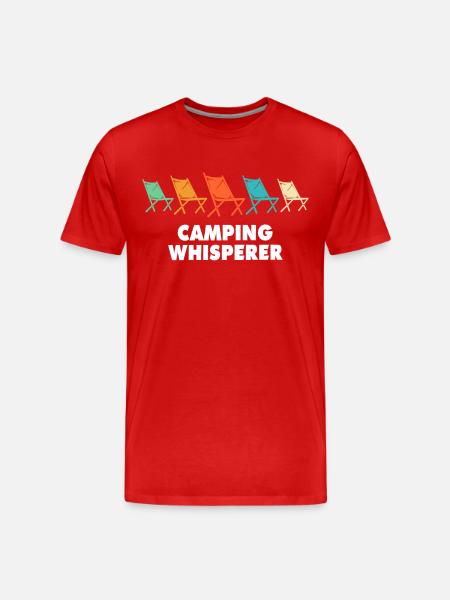 Camping Campingplatz Campen - T-shirt bio Premium Homme - rouge