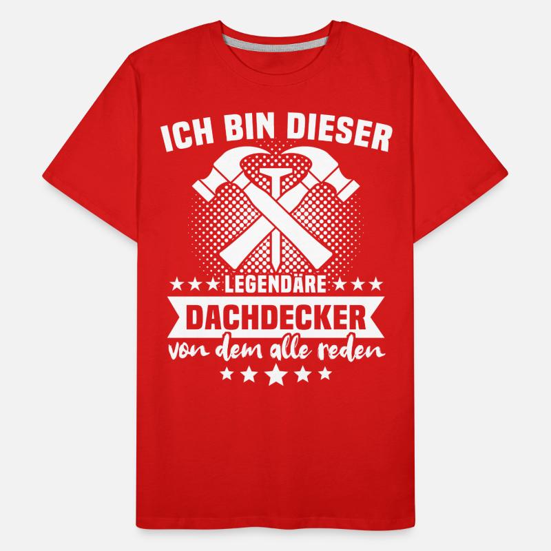 Dachdecker Dachdecken Männer Premium Bio T-Shirt