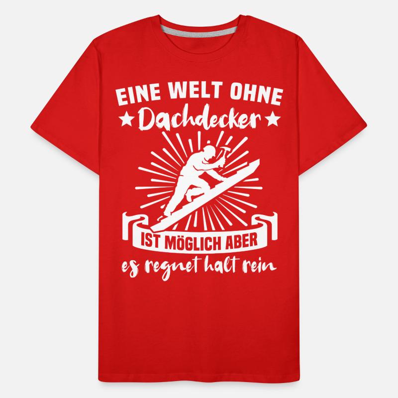Dachdecker Dachdecken Männer Premium Bio T-Shirt