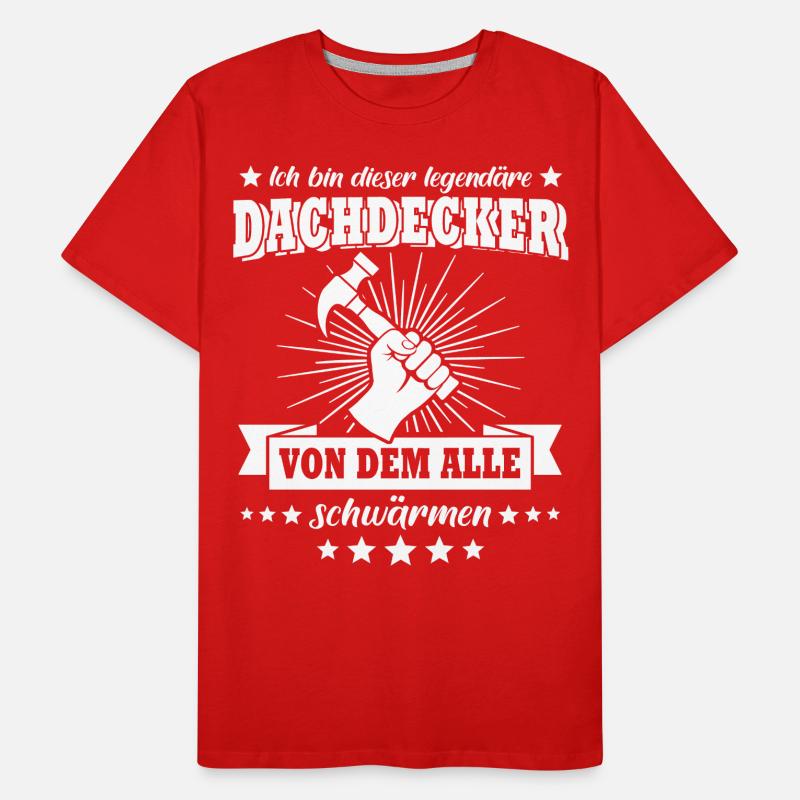 Dachdecker Dachdecken Männer Premium Bio T-Shirt