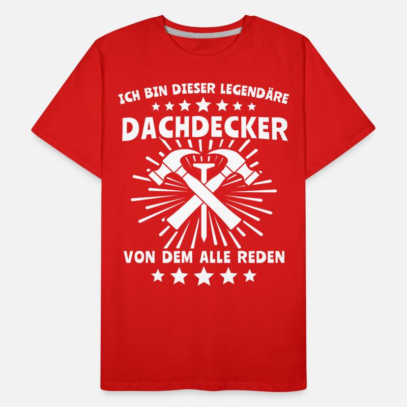 Dachdecker Dachdecken Männer Premium Bio T-Shirt