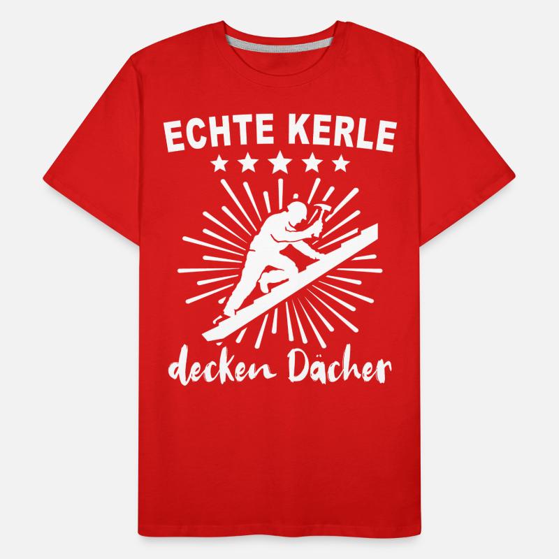 Dachdecker Dachdecken Männer Premium Bio T-Shirt