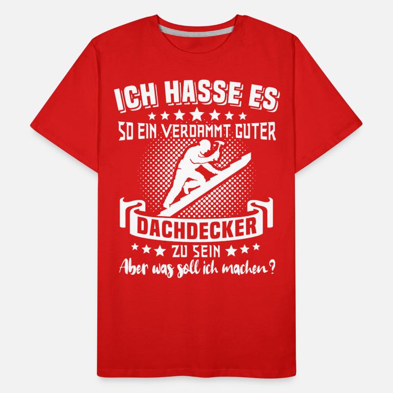 Dachdecker Dachdecken Männer Premium Bio T-Shirt