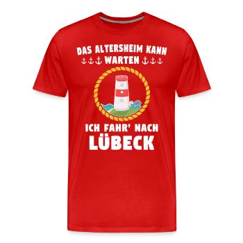 Lübeck Ostsee Lübecker Sprüche - Männer Premium Bio T-Shirt - Rot - Vorne - Damien (186cm)