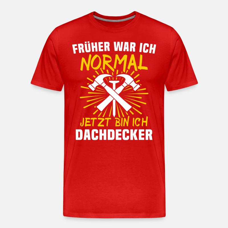 Dachdecker Dachspengler Dachklempner - Männer Premium Bio T-Shirt - Rot