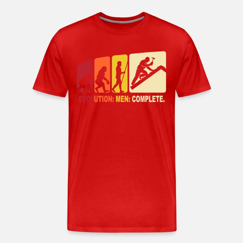 Roofer Evolution Roofing - Men's Premium Organic T-Shirt - red