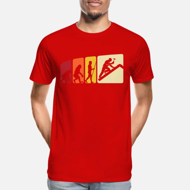 Dachdecker Evolution Dachdecken Männer Premium Bio T-Shirt
