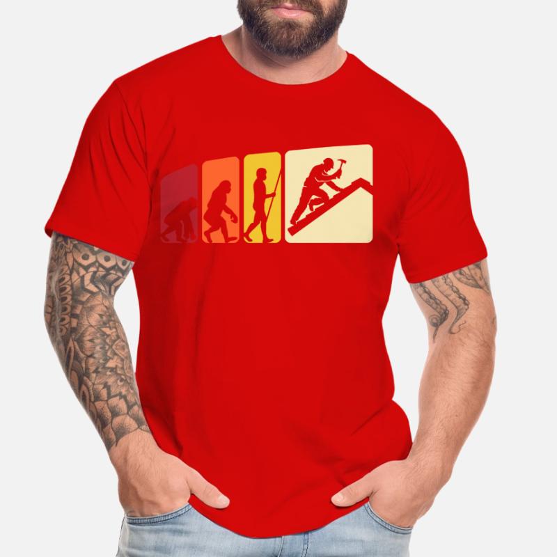 Dachdecker Evolution Dachdecken Männer Premium Bio T-Shirt