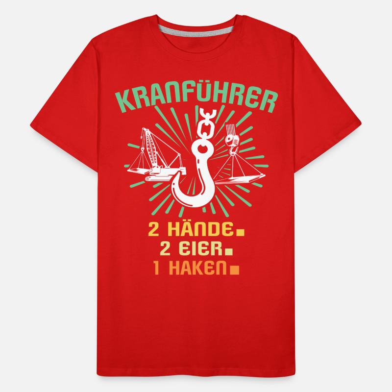 Kranführer Kran Kranfahrer Männer Premium Bio T-Shirt