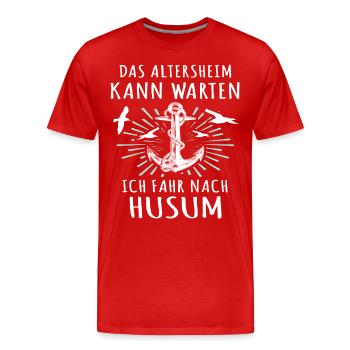 Husum Souvenir Husumer Altersheim - Männer Premium Bio T-Shirt - Rot - Vorne - Damien (186cm)