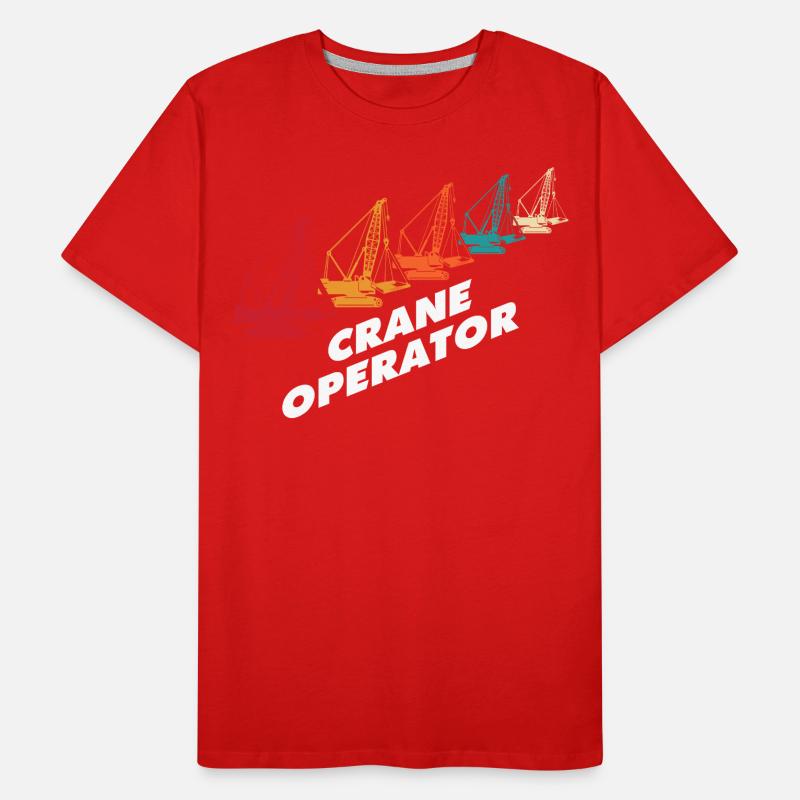 Crane Operator Crane Whisperer Crane Crane Crane Men's Premium Organic T-Shirt