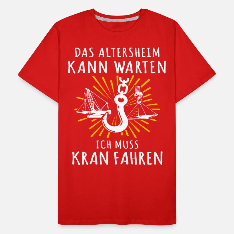 Kranführer Kran Kranfahrer Männer Premium Bio T-Shirt