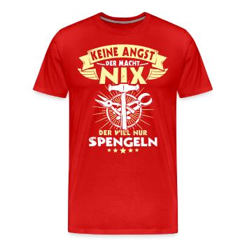 Spengler Spengeln Bauspengler - Männer Premium Bio T-Shirt - Rot - Vorne - Damien (186cm)