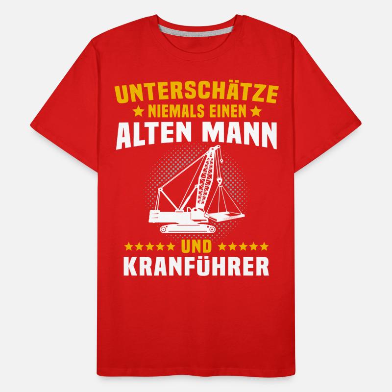 Kranführer Kran Kranfahrer Männer Premium Bio T-Shirt
