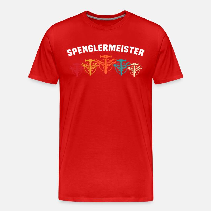 Spengler Bauspengler Spengeln - Männer Premium Bio T-Shirt - Rot