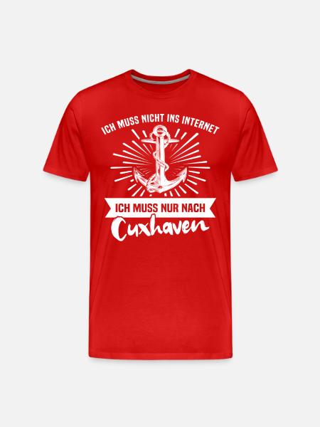 Cuxhaven - Männer Premium Bio T-Shirt - Rot