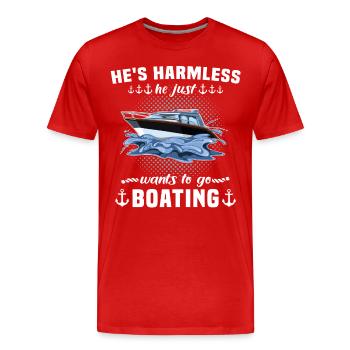 Capitaine de bateau Capitaine - T-shirt bio Premium Homme - rouge - Devant - Damien (186cm)