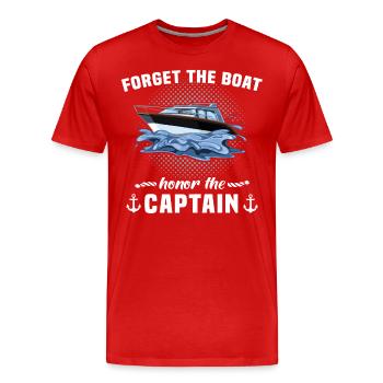 Captain Boat Captain - Men's Premium Organic T-Shirt - red - Front - Damien (186cm)