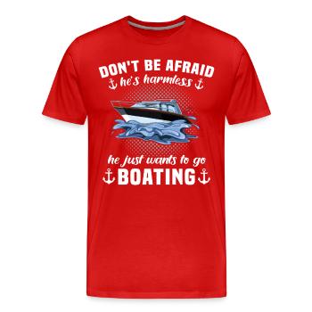 Captain Captain Boat Owner Boat - Men's Premium Organic T-Shirt - red - Front - Damien (186cm)