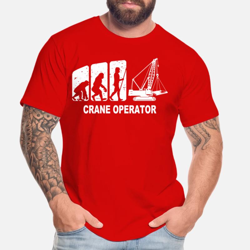 Kranführer Evolution Kranfahrer Männer Premium Bio T-Shirt