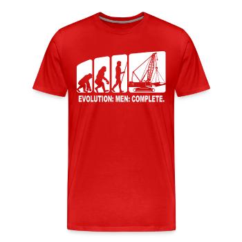 Crane operator Dear crane operator Love Cranes - Men's Premium Organic T-Shirt - red - Front - Damien (186cm)