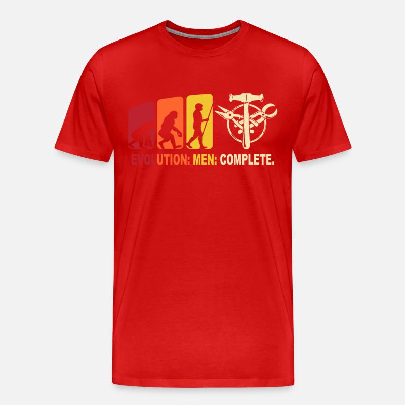 Spengler Evolution Bauspengler - Men's Premium Organic T-Shirt - red