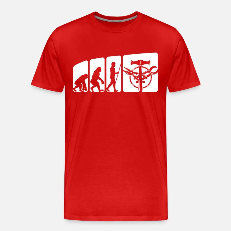 Spengler Evolution Bauspengler - Men's Premium Organic T-Shirt - red