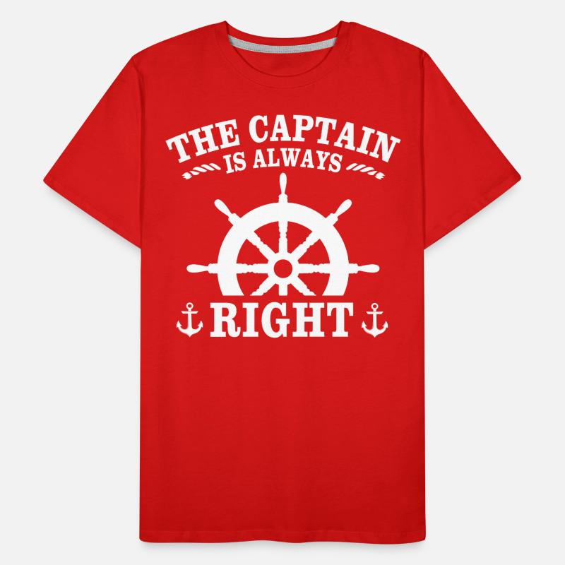 Captain Sprüche is right Men's Premium Organic T-Shirt