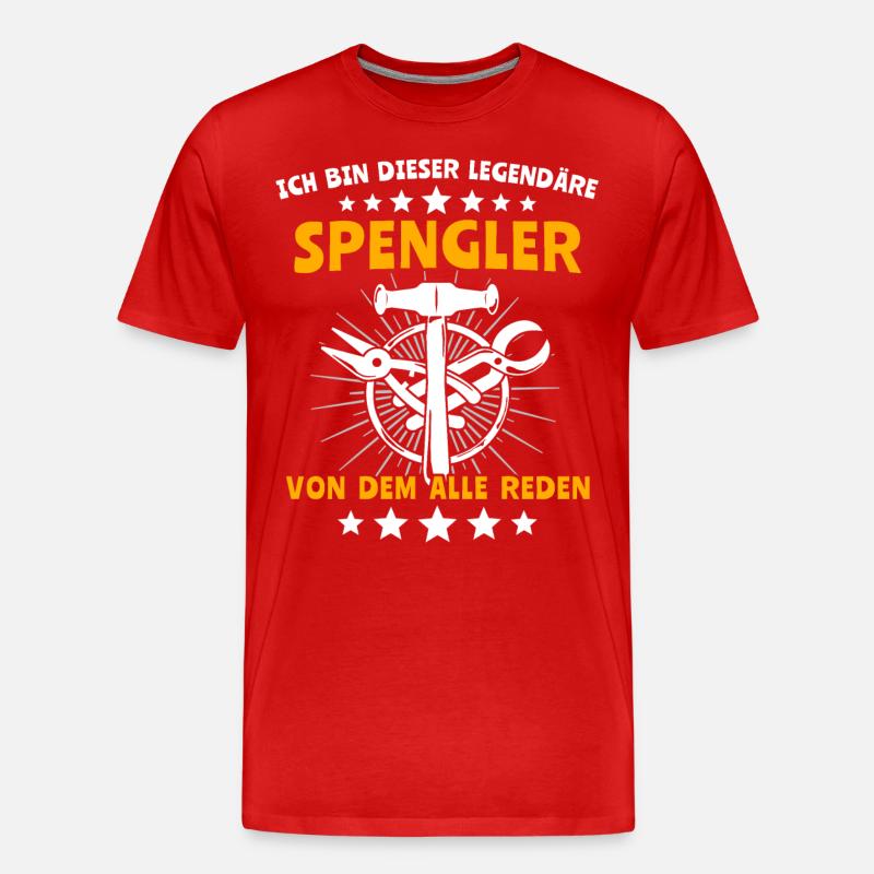 Spengler Bauspengler - Männer Premium Bio T-Shirt - Rot
