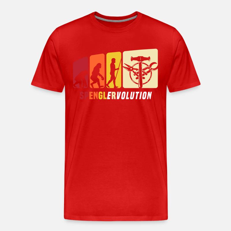 Bauspengler Evolution Spengler - T-shirt bio Premium Homme - rouge