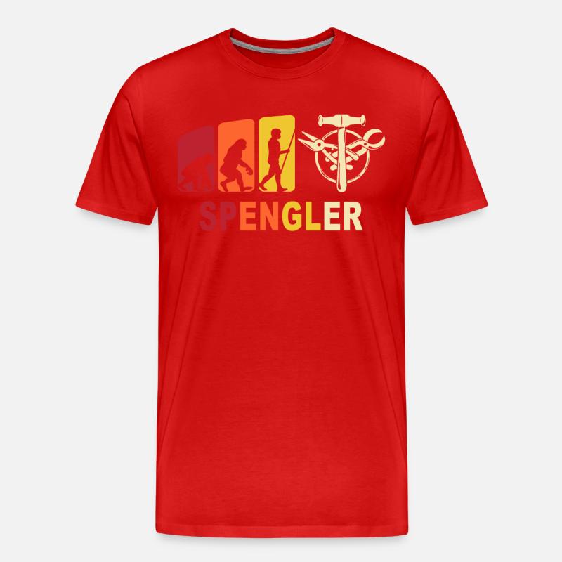 Bauspengler Evolution Spengler - T-shirt bio Premium Homme - rouge