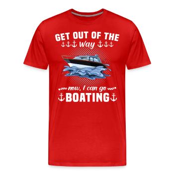 Capitaine bateau permis bateau bateau - T-shirt bio Premium Homme - rouge - Devant - Damien (186cm)