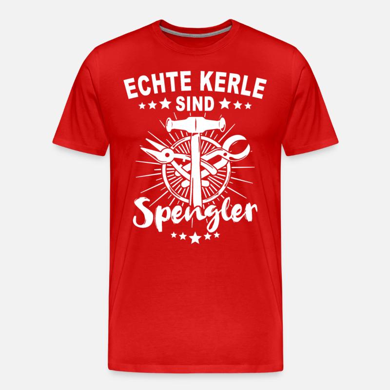 Spengler Beruf Karosseriespengler Sprüche - Männer Premium Bio T-Shirt - Rot