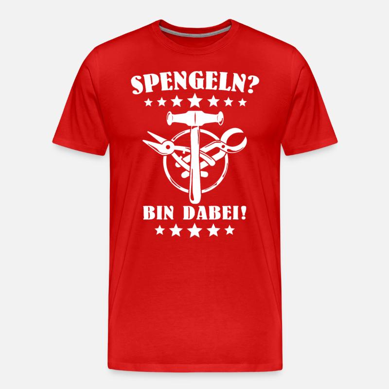 Spengler Spengeln Karosseriespengler - Männer Premium Bio T-Shirt - Rot