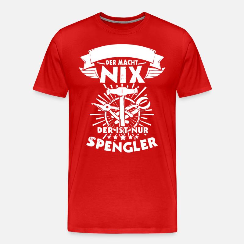 Spengler Spengeln Karosseriespengler - Männer Premium Bio T-Shirt - Rot