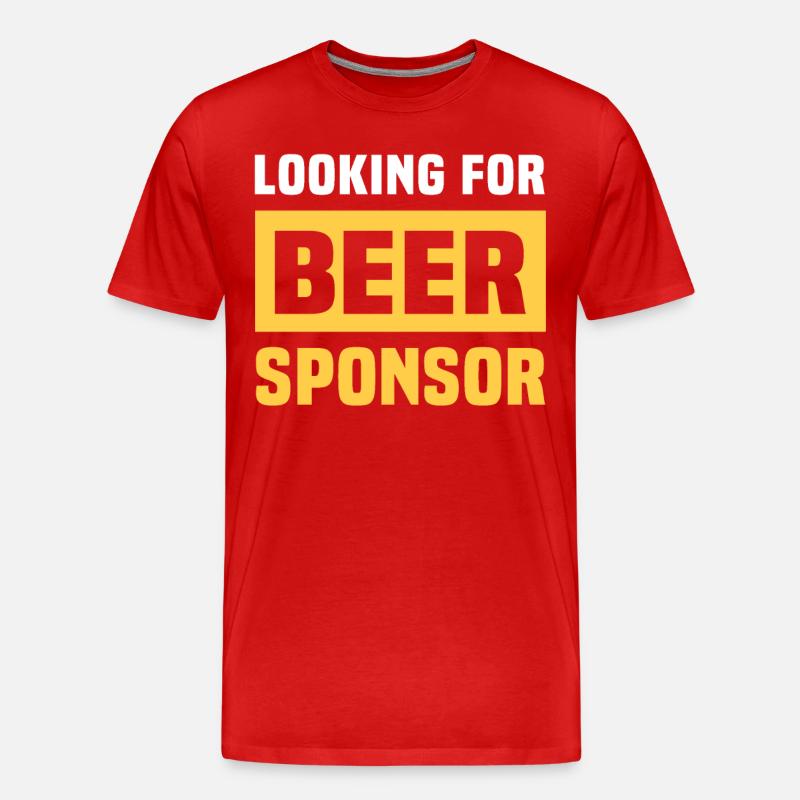 Bier Sponsor Trinksprüche Biertrinker - Männer Premium Bio T-Shirt - Rot