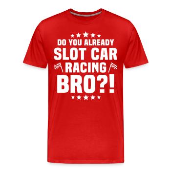Slotcar Slot Car Slotracing - Männer Premium Bio T-Shirt - Rot - Vorne - Damien (186cm)