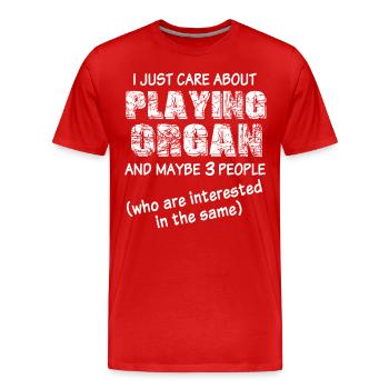 Orgue organiste Orgue d’église Orgue d’église - T-shirt bio Premium Homme - rouge - Devant - Damien (186cm)