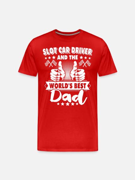 Best Slot Car Dad - Men's Premium Organic T-Shirt - red