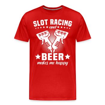 Slot Racing Slot Car - Männer Premium Bio T-Shirt - Rot - Vorne - Damien (186cm)