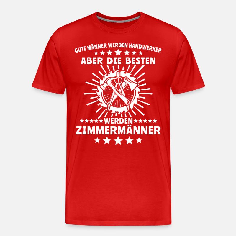 Zimmermann Zimmerer - Männer Premium Bio T-Shirt - Rot