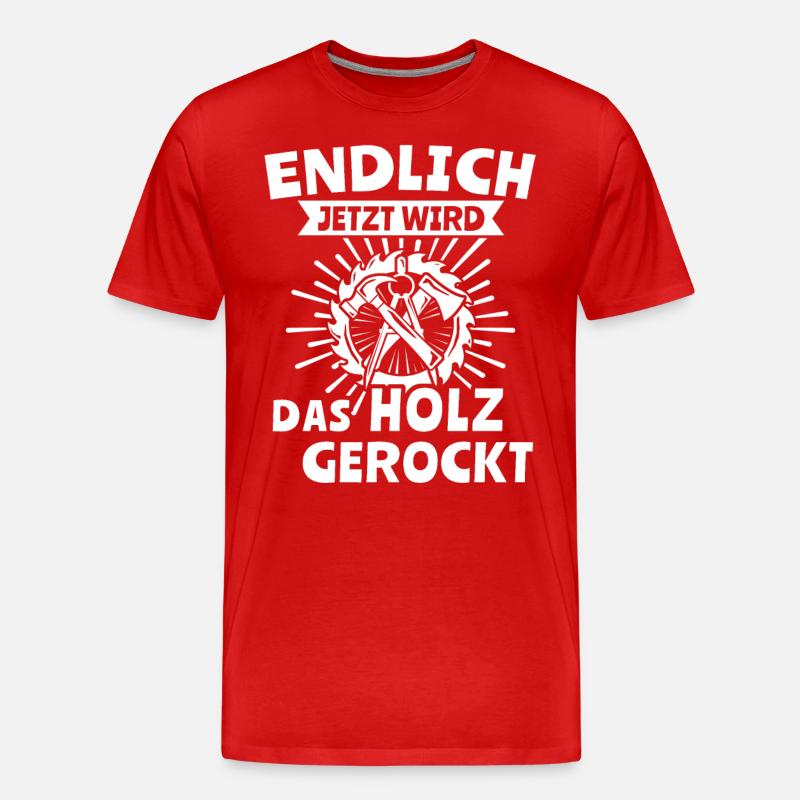 Zimmermann Zimmerer - Männer Premium Bio T-Shirt - Rot