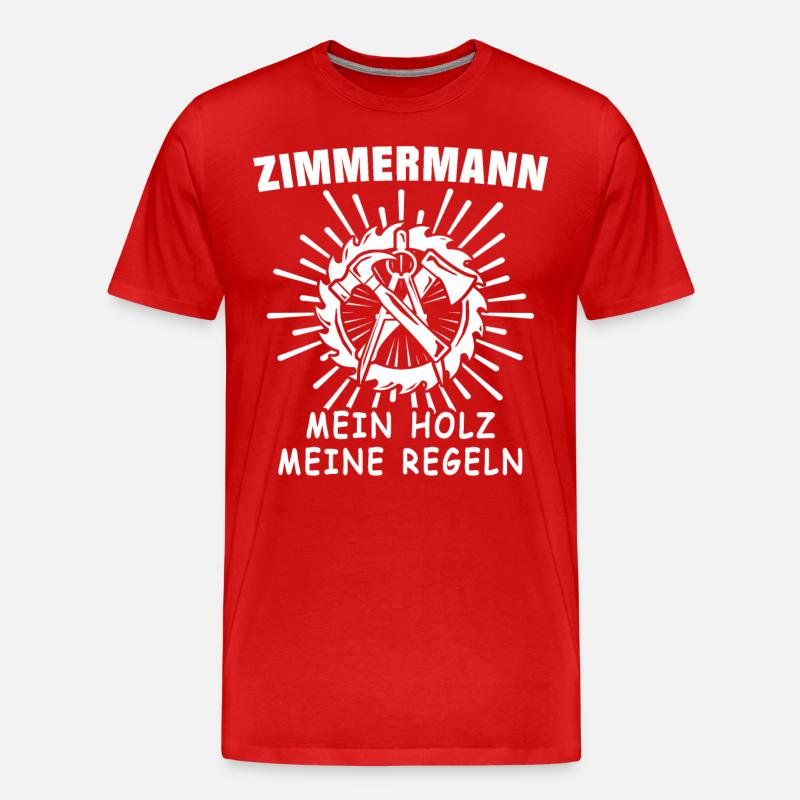 Zimmermann Zimmerer - Männer Premium Bio T-Shirt - Rot