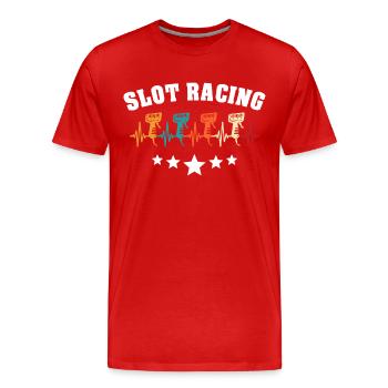 Slot Racing Slot Car - Männer Premium Bio T-Shirt - Rot - Vorne - Damien (186cm)