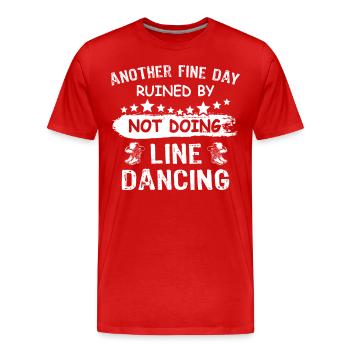 Danse en ligne Danse en ligne - T-shirt bio Premium Homme - rouge - Devant - Damien (186cm)