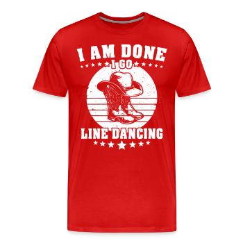 Danse en ligne Danse en ligne - T-shirt bio Premium Homme - rouge - Devant - Damien (186cm)
